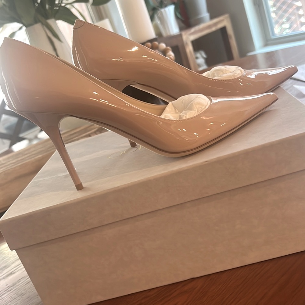 Jimmy Choo Agnes 85 in Powder Pink, Sz 39